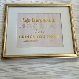 House Decor. Framed Quote